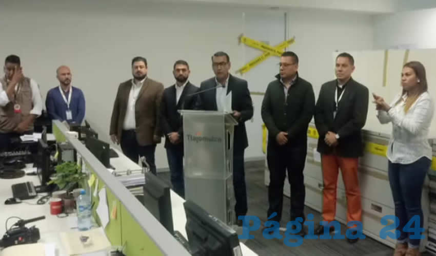 “Basta de que se sigan burlando del patrimonio natural de nuestro municipio (…); no vamos a tolerar aquí (a funcionarios) haciendo uso de sus puestos públicos y abusando de la confianza depositada, sacando provecho para beneficiarse”, advirtió Salvador Zamora, alcalde de Tlajomulco/Fotos: Rafael Hernández Guízar 