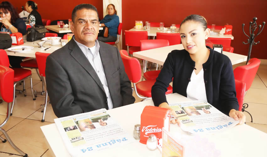 En el restaurante Mitla almorzaron Roberto Vital Mart&iacute;nez y Paola Rodr&iacute;guez Rangel
