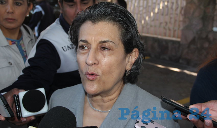 Gema Mercado Sánchez, titular de la Secretaría de Educación de Zacatecas (Foto: Rocío Castro)
