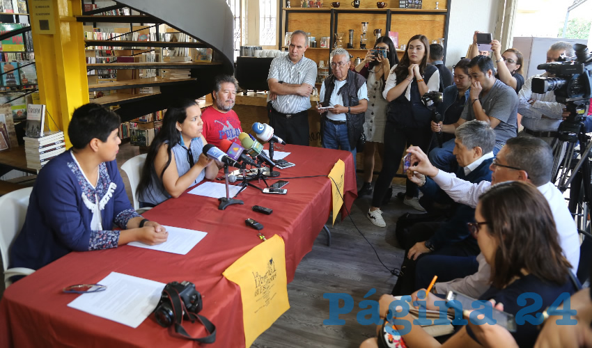 Rueda de prensa del Observatorio de Violencia Social y de Género de Aguascalientes (Foto: Eddylberto Luévano Santillán)