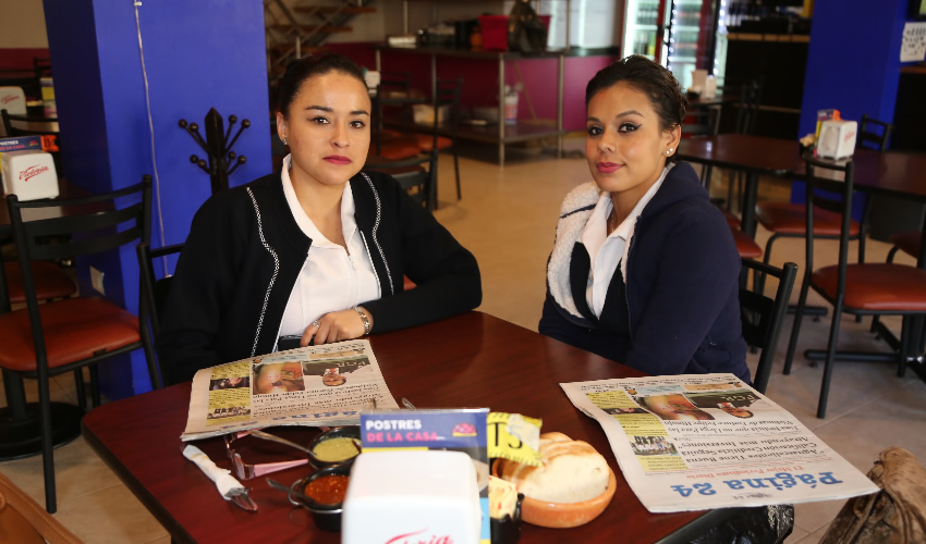En restaurante La Madero compartieron el pan y la sal Mayra Estrada y Claudia Vidales Marín