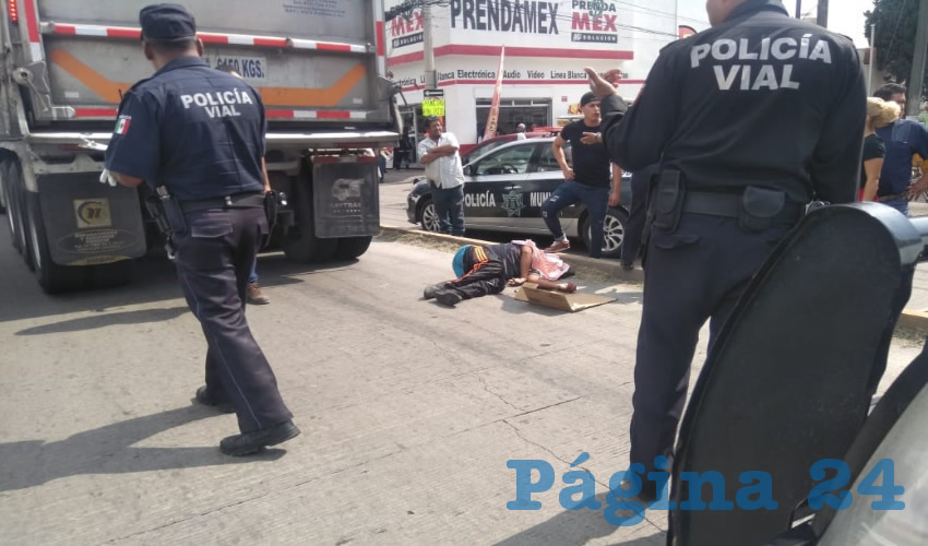 Ulises Fernando “N” “N”, fue atropellado en las piernas, en el cruce de las avenidas Siglo XXI y Hacienda de Ojocaliente.