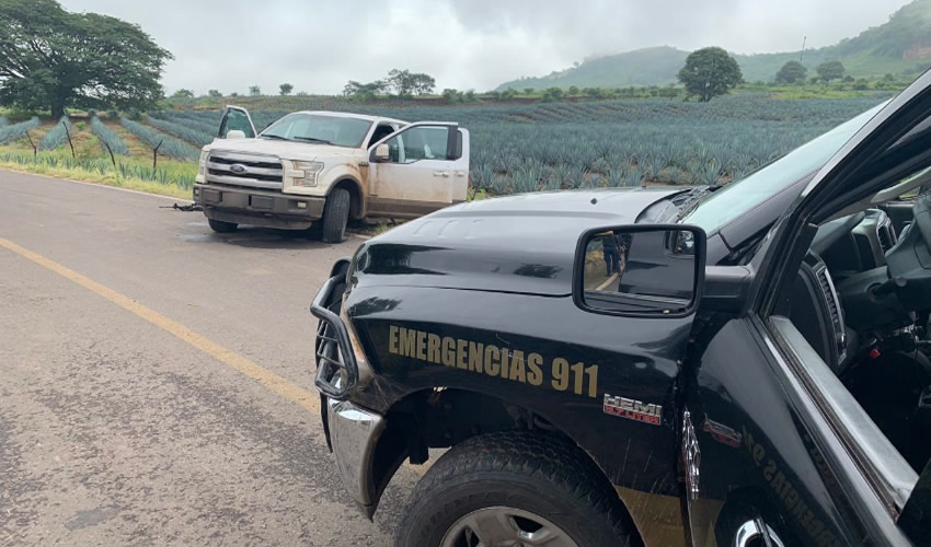 La emboscada contra los estatales ocurrió sobre el camino que conduce a la Exhacienda La Cofradía; los policías repelieron el ataque y abatieron a los tres sicarios/Foto: Especial