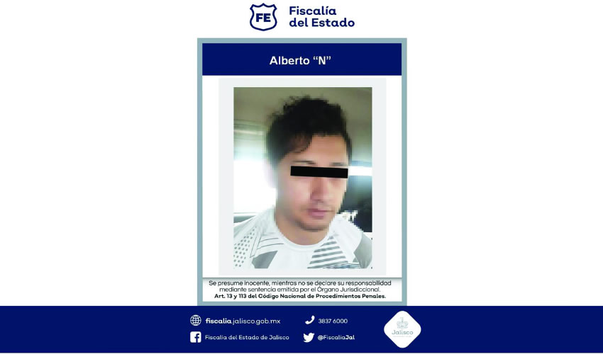 El pasado 17 de agosto la Fiscalía General del Estado informó que detuvo a Alberto “N” en la colonia Colinas de Tonalá, a quien Osiris señala como su agresor/Foto: Cortesía