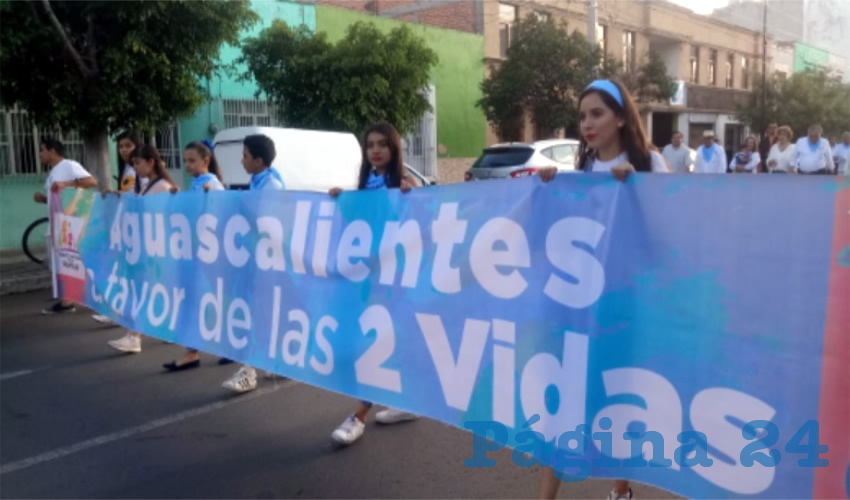 Aguascalientes se unió a la marcha del Frente Nacional por la Familia (FNF) en contra del aborto, que se llevó a cabo en 45 ciudades del país