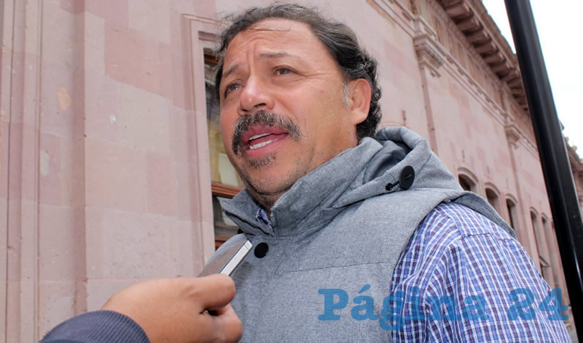 Alejandro Rivera Nieto, secretario general del Sindicato Independiente de Trabajadores del Estado de Zacatecas (SITEZ) (Foto Rocío Castro Alvarado)