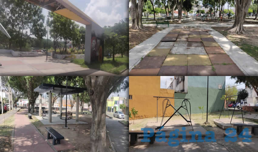 Cuando era alcalde tapatío, en 2017, Enrique Alfaro presumió que invertiría 40 millones de pesos en proyectos participativos para ocho zonas de Guadalajara; sin embargo, no se ve por ningún lado el dinero aplicado en parques y zonas supuestamente renovadas/Fotos: Especial 