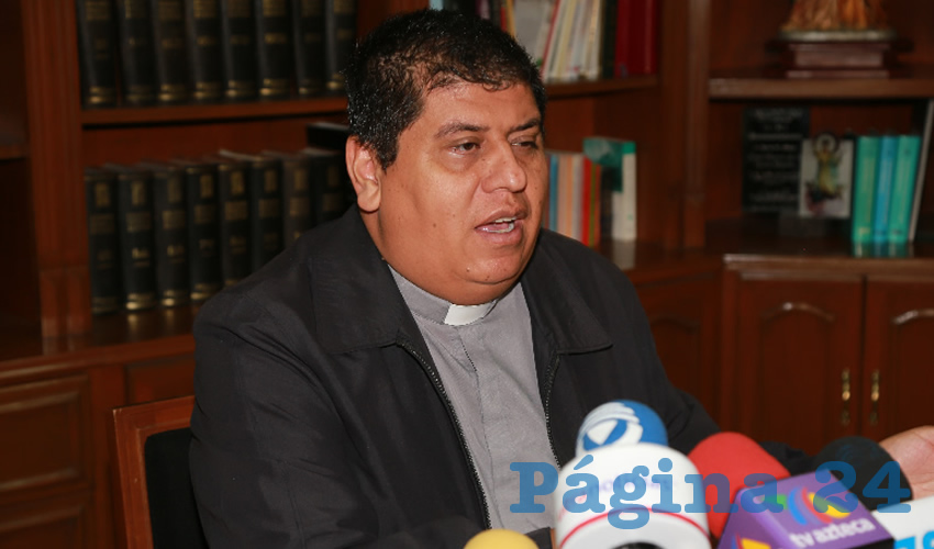 Felipe Gutiérrez Rosales, vocero de la Diócesis de Aguascalientes (Foto: Eddylberto Luévano Santillán)