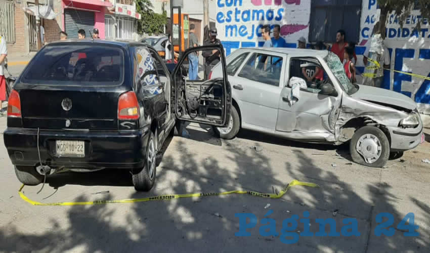 El encontronazo ocurrió en el cruce de las calles Eduardo Rodríguez y Francisco Rodríguez Bocanegra