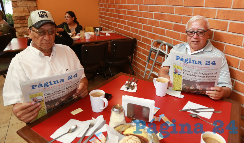 En el restaurante Las Antorchas almorzaron Calixto Medina Benítez y Antonio Rangel Díaz