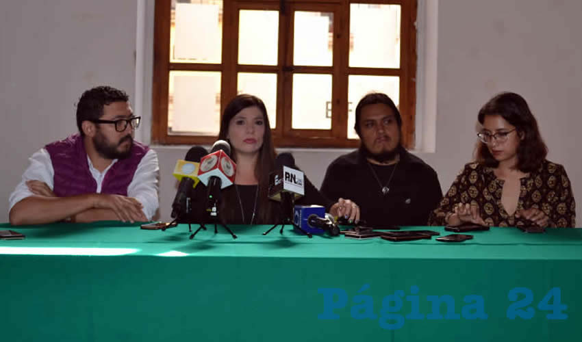 Rueda de prensa de Gabriela Pinedo Morales, diputada del Partido del Trabajo (PT)