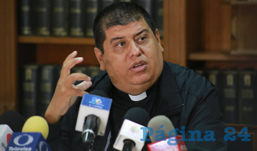 Felipe Guti&eacute;rrez Rosales, vocero de la Di&oacute;cesis de Aguascalientes (Foto: Eddylberto Lu&eacute;vano Santill&aacute;n)