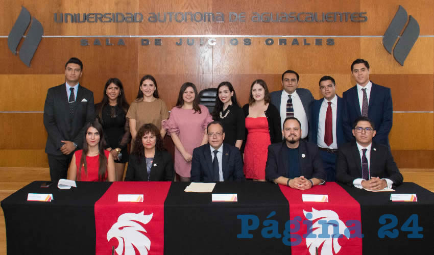 El estudiante Ricardo de Luna Márquez, presidente entrante electo de la SACDUAA, expresó su compromiso por servir a los futuros profesionistas del derecho