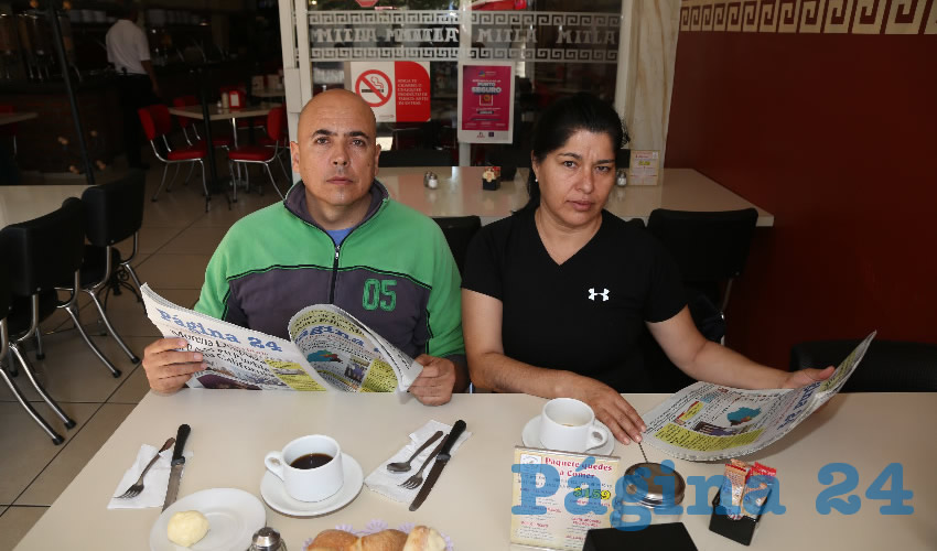 En el restaurante Mitla desayunaron Jesús Alejandro Rodríguez González y Norma Alicia Rangel Martínez