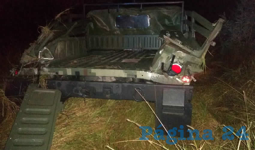 El camión se accidentó sobre la carretera federal 45 sur
