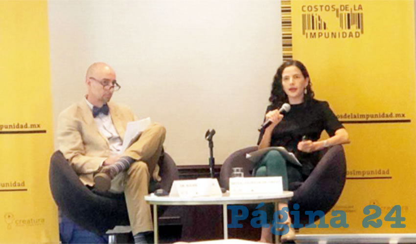 “La brutal ola de crimen y violaciones a los derechos humanos, causada en gran parte por la impunidad que ha operado en el país en los últimos 10 años, demanda que el Estado reconozca y repare el daño a las víctimas”, señaló Patricia de Obeso, investigadora de dicho proyecto/Foto: Cortesía