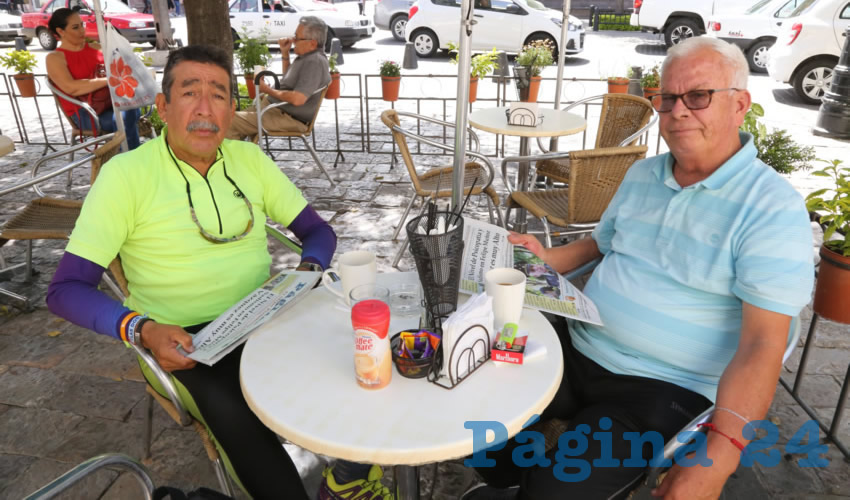 En Café Catedral departieron Miguel Ángel Chávez Rojas y Jorge Romo Rojas
