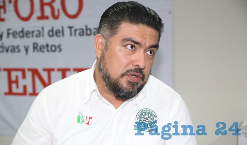 Jesús García Regín, miembro del Comité Ejecutivo del Sindicato de telefonistas de la República Mexicana (Foto: Eddylberto Luévano Santillán)