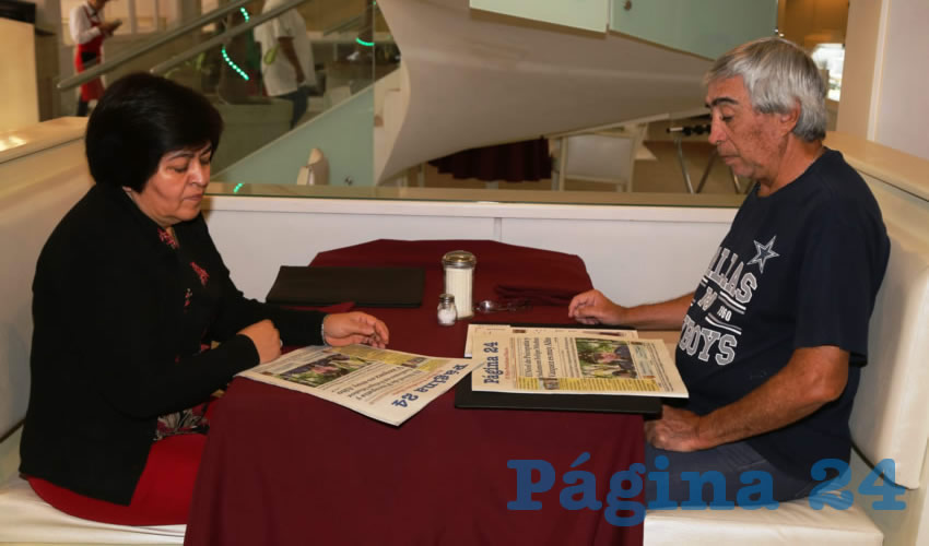 En el restaurante Campo Amor desayunaron María Magdalena Andrade González y José Luis Lomelí Acevedo