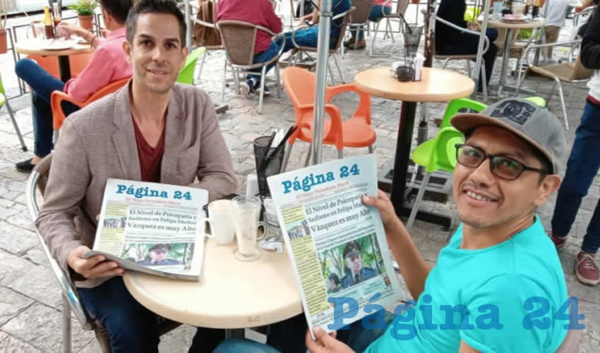 Jonny Garc&iacute;a Gonz&aacute;lez y Fernando desayunaron en Pizza Box