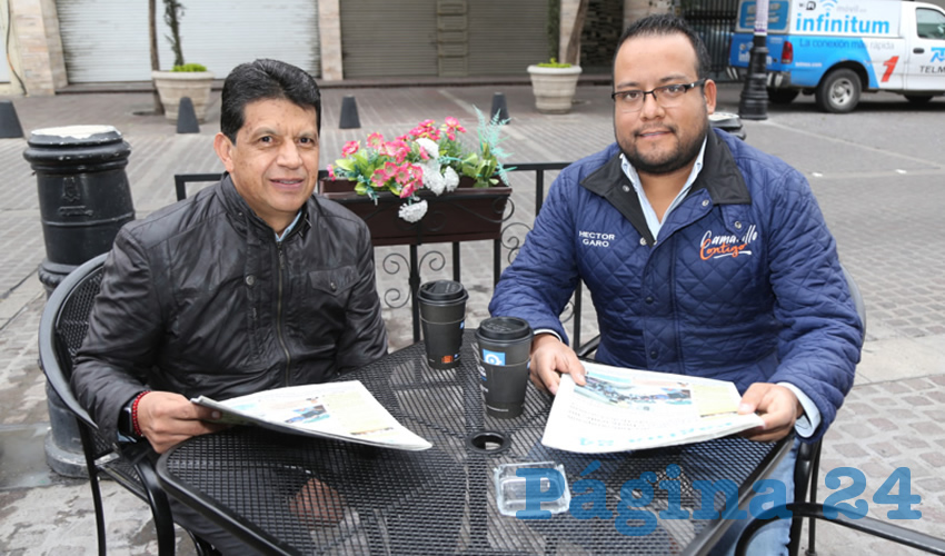 En Café Punta del Cielo departieron Marco Antonio Licón Dávila y Héctor Garo
