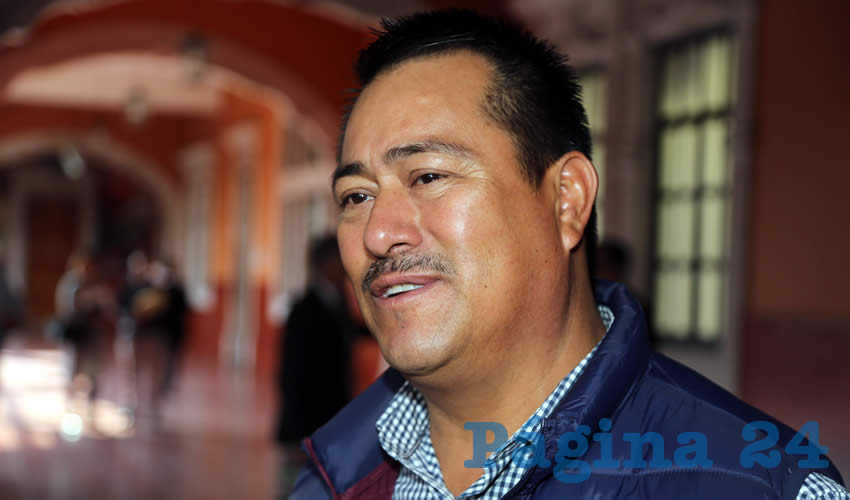 C&eacute;zar Pedroza Ortega, presidente municipal de El Llano (Foto: Eddylberto Lu&eacute;vano Santill&aacute;n) 