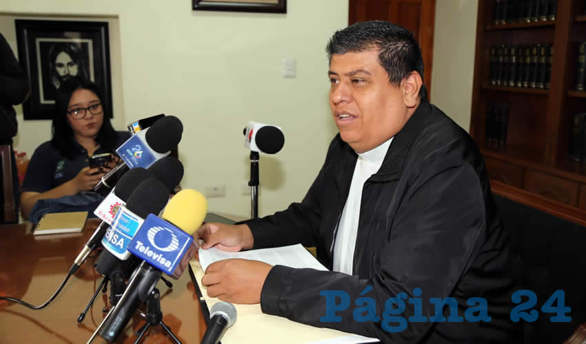 Felipe Gutiérrez Rosales, vocero de la Diócesis de Aguascalientes (Foto: Eddylberto Luévano Santillán)
