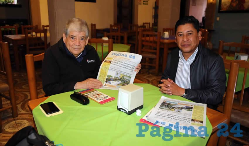 En La Mestiza compartieron el primer alimento de la mañana Fernando García Guerrero y Miguel Franco Santamaría, quienes nos visitan de la Ciudad de México