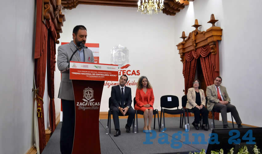 En Palacio de Gobierno se llevó a cabo la premiación del Concurso Nacional de Contraloría Social y Transparencia en Corto (Foto: Merari Martínez)