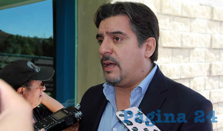 Jorge Eduardo Hiriartt Franco, presidente de la Cámara Mexicana de la Industria de la Construcción (CMIC) en Zacatecas (Foto Rocío Castro)