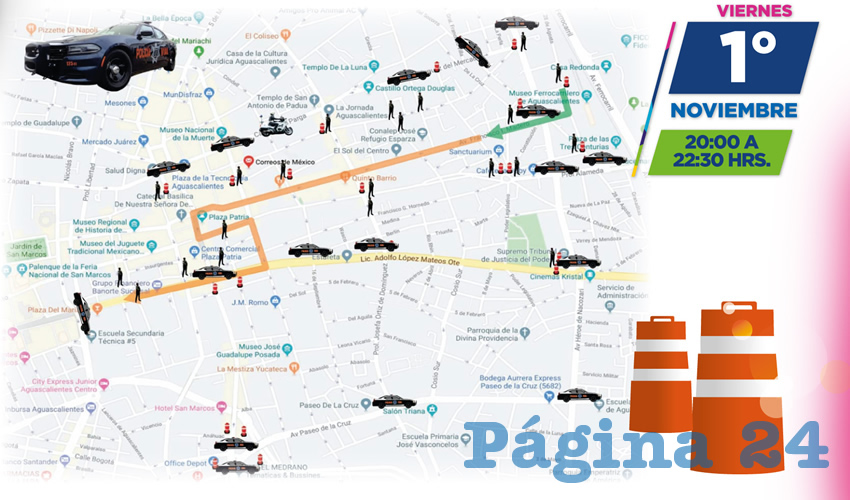 Se prevé que el desfile tenga una duración aproximadamente de dos horas y media