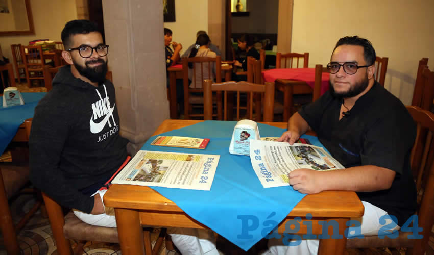 Luis Antonio Martínez Esparza y Edgar Gracia Amador desayunaron en La Mestiza