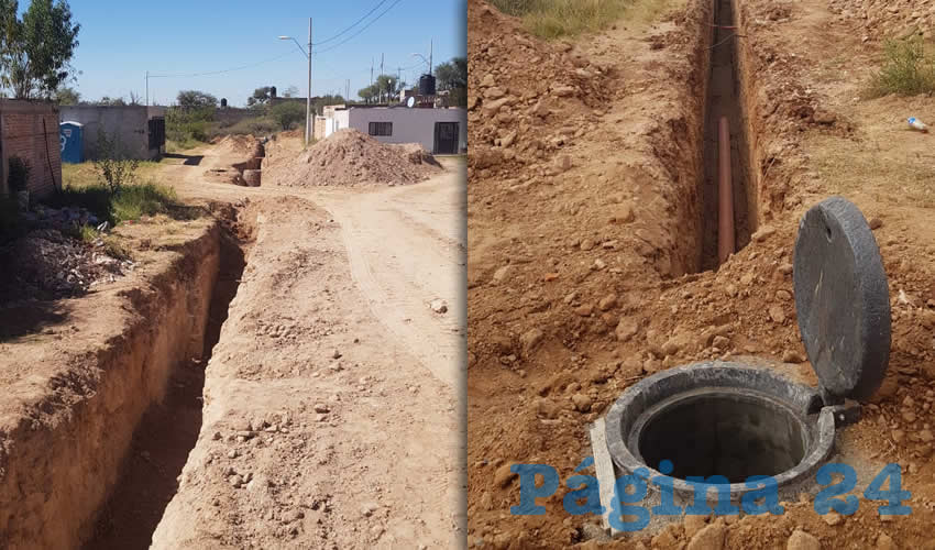 Las obras de rehabilitación contemplan la instalación de 208 metros lineales de tubo PVC, cinco descargas sanitarias y seis pozos de visita