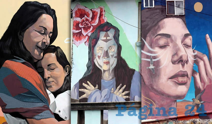 Estos proyectos fueron realizados por artistas del Colectivo Tomate, quienes se dedican a pintar los murales en distintas colonias y comunidades del país, escuchando las historias de las personas que viven en donde realizan el trabajo y los involucran en la realización de la obra (Foto Rocío Castro Alvarado)