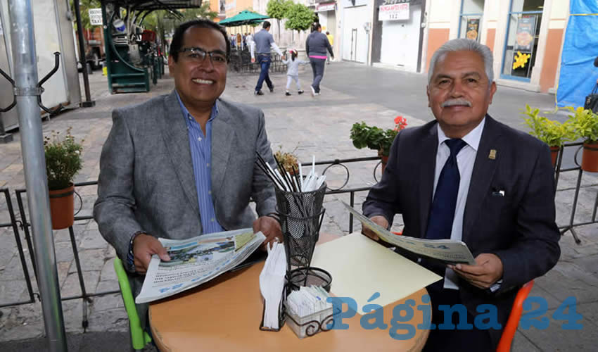 En Café Catedral platicaron los diputados Guillermo Alaniz de León y Jorge Saucedo Gaytán