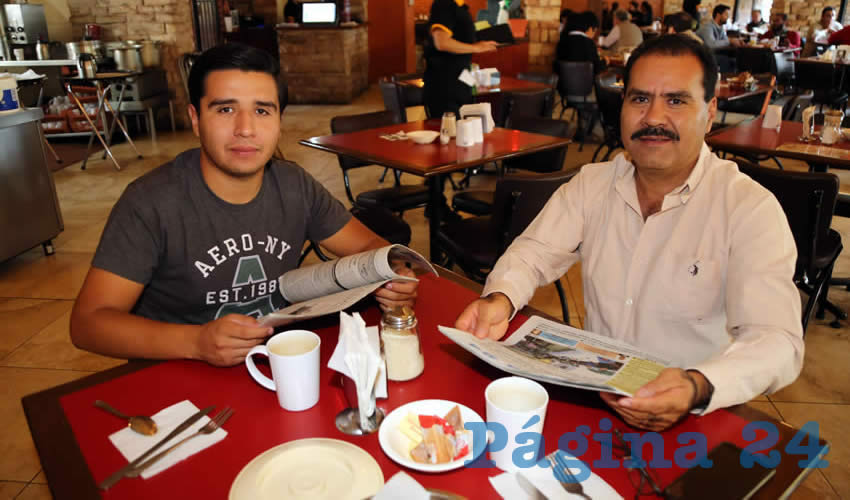 Alexis González y Ramón González compartieron el pan y la sal en el restaurante Las Antorchas