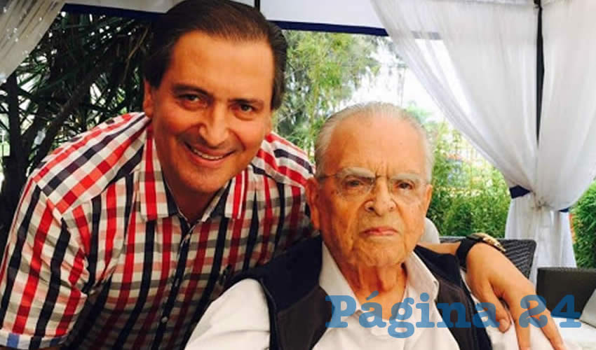 Luis Armando Reynoso Femat y su señor padre Felipe Reynoso Jiménez