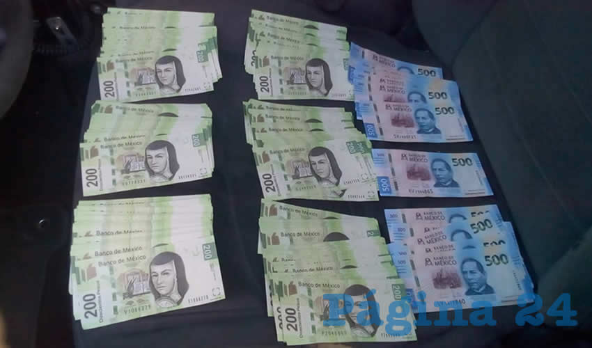 El dinero apócrifo con un “valor” de 64 mil 400 pesos