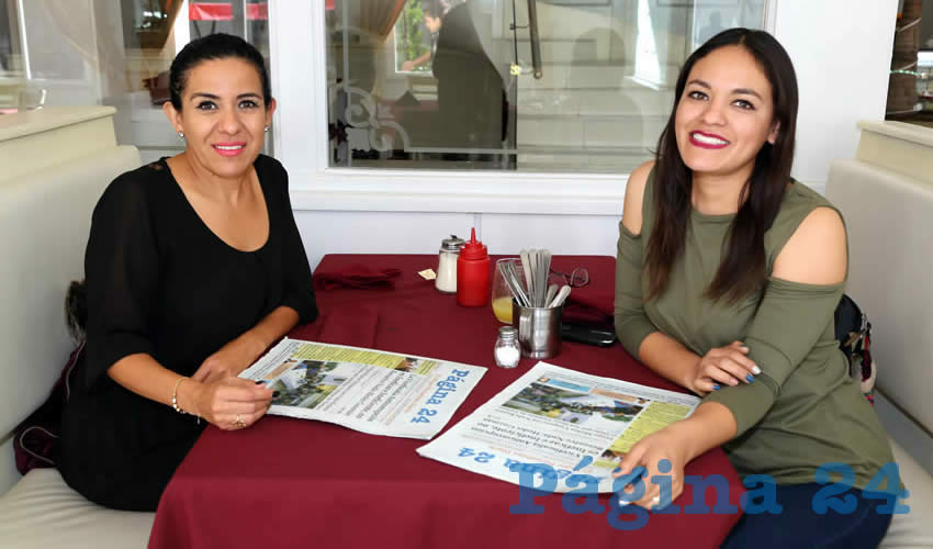 En el restaurante Campo Amor desayunaron Gabriela Montañez Díaz y Angélica Beltrán Paredes