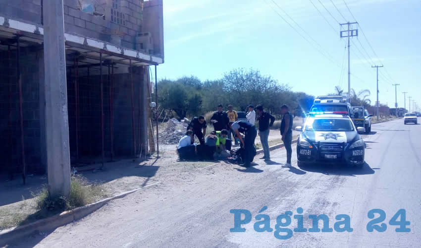José Juan “N” “N” se accidentó en la avenida Constitución, en el fraccionamiento Ex Viñedos de Guadalupe