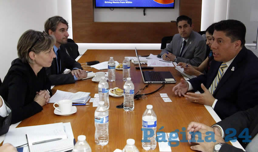 Reunión del titular de la Sedec, Luis Ricardo Martínez Castañeda, con Stéphanie Allard-Gomez, delegada general de Quebec, Canadá