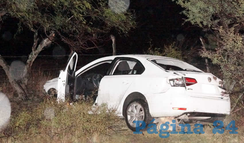 Anoche el carro se accident&oacute; en la carretera estatal 16, quedando finalmente sobre sus cuatro ruedas