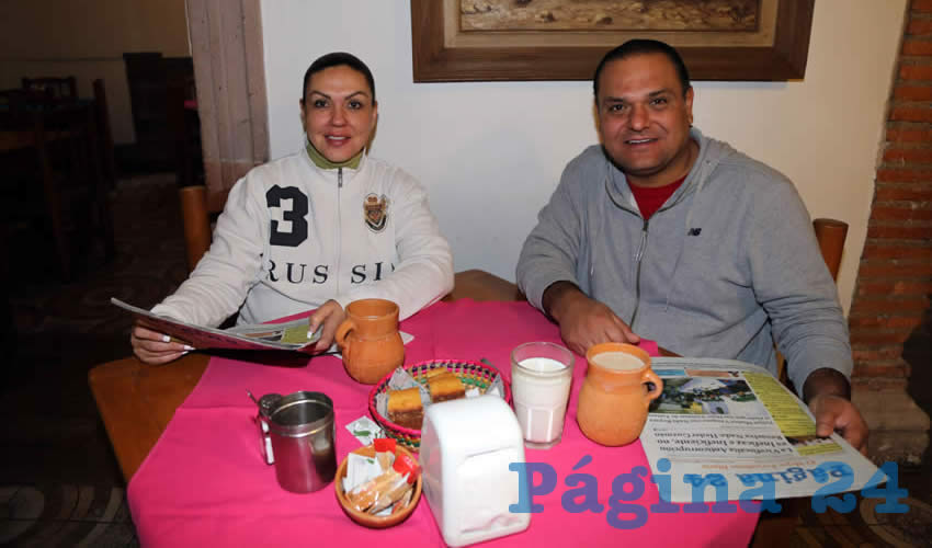 En La Mestiza compartieron el pan y la sal Ana Rosa Robles Barba y Hugo César Carrillo León