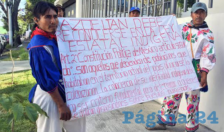 Representantes de la comunidad de San Lorenzo Azqueltán, en Villa Guerrero, exigieron al gobierno de Jalisco que no queden impunes las agresiones que padecen desde hace cuatro años, y que –de una vez por todas– intervenga la autoridad estatal para brindarles seguridad/Foto: Cortesía