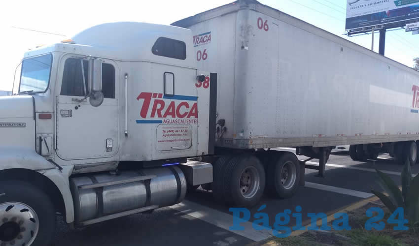 La unidad propiedad de Transportes Traca de Aguascalientes