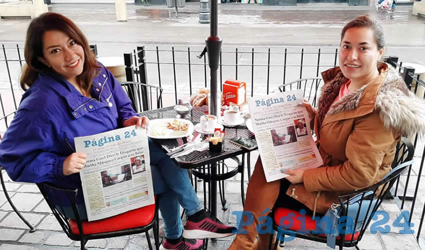 Lidia Manríquez y Lizbeth Ávila disfrutaron su primer alimento del día en el restaurante Mitla