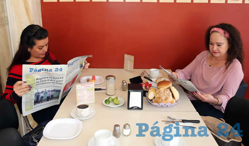 En el restaurante Mitla compartieron el desayuno del día Martita Jaramillo García y Lourdes Cuevas Flores