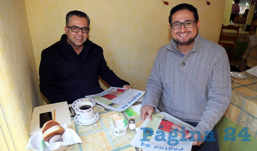 En el restaurante La Estación almorzaron Rodrigo Arami Pérez Hernández y Alberto Rivera de Loera