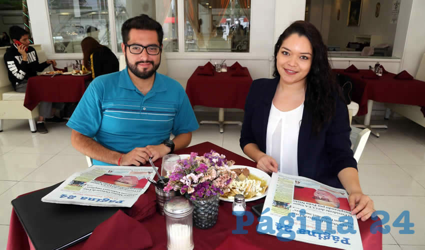 En el restaurante Campo Amor almorzaron Alfredo Villaseñor Becerril y Karla Paola González Esparza