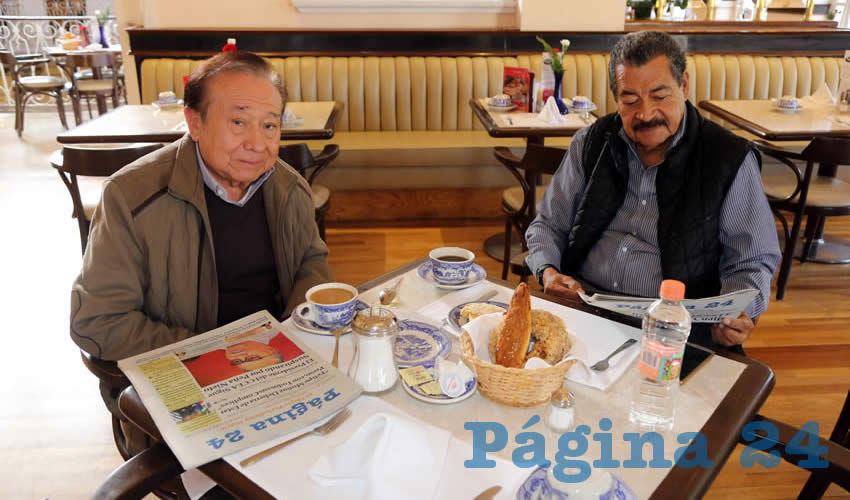 En Sanborns Francia desayunaron José Francisco Solís Gómez y Jorge Valdés Macías